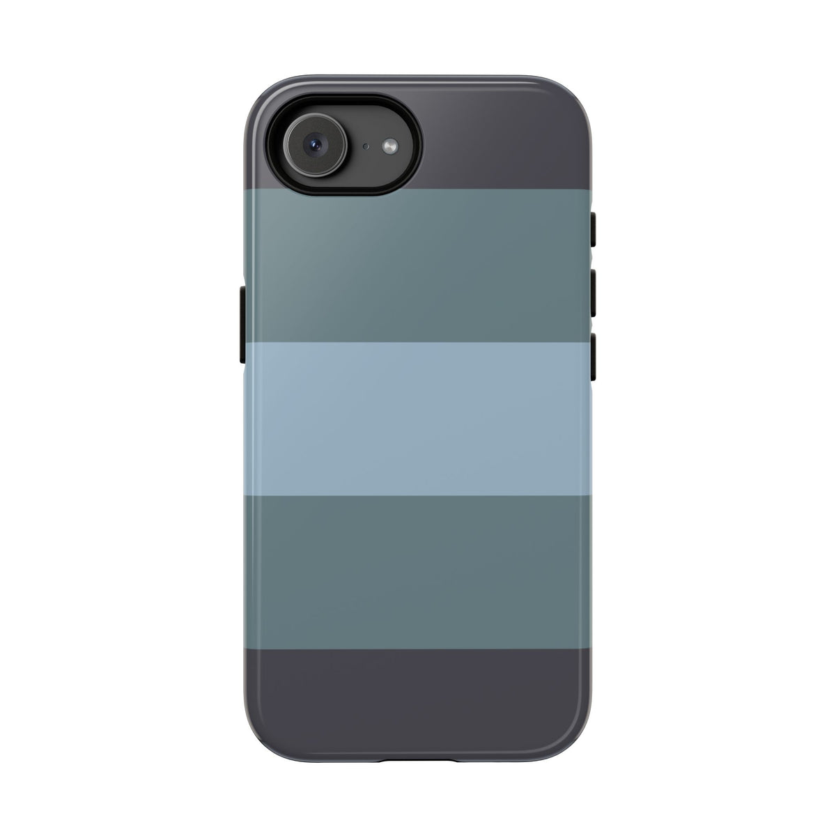 Shades of Blue Horizontal Stripe Pattern Phone Case - Blue Phone Case - iPhone 17e / Glossy
