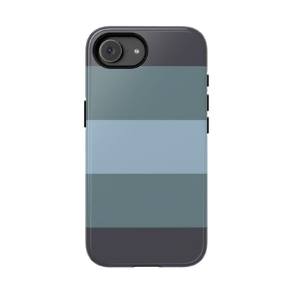 Shades of Blue Horizontal Stripe Pattern Phone Case - Blue Phone Case - iPhone 17e / Glossy