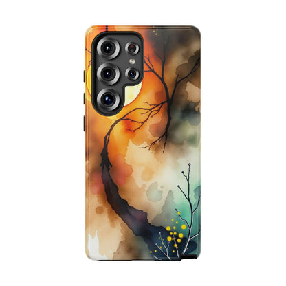 Samsung Galaxy S25 Ultra / Glossy Phone Case - Abstract Watercolour Gothic Scene Phone Case
