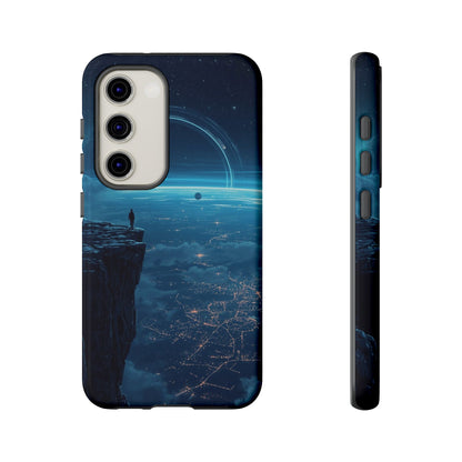 Samsung Galaxy S23 / Glossy Phone Case - Orbital Ring Horizon Sci-fi Phone Case