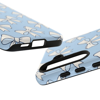 Chic Powder Blue Bow Pattern Phone Case