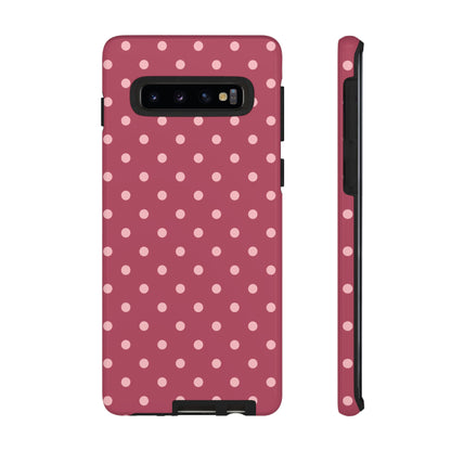 Samsung Galaxy S10 / Glossy Phone Case - ’Pink Dot Pattern’ Phone Case