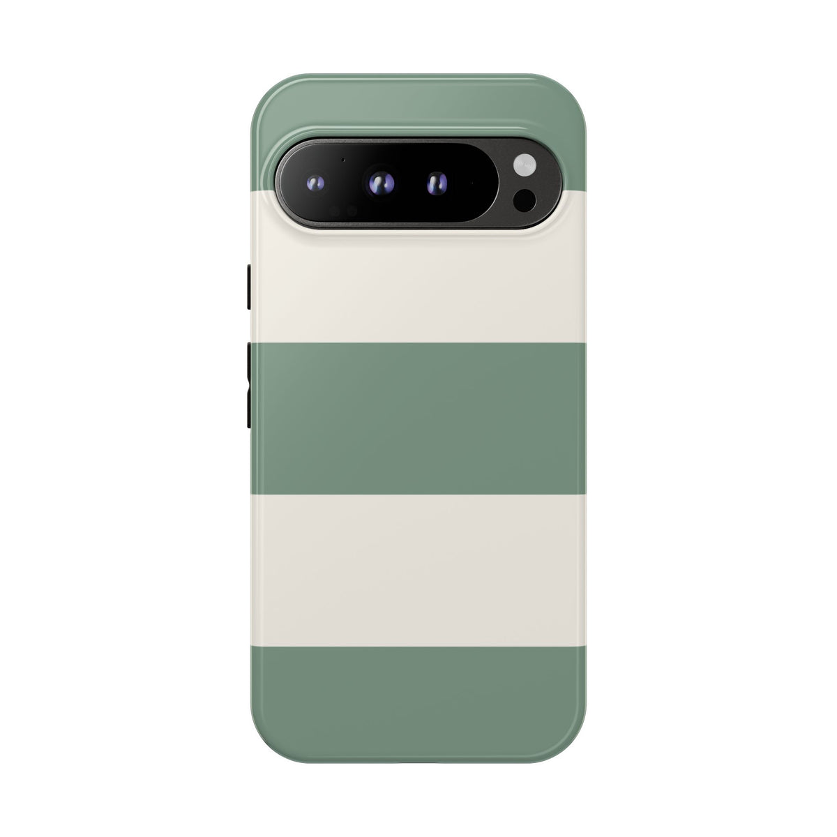 Green & White Horizontal Stripe Pattern Phone Case - Green Phone Case - Google Pixel 9 Pro XL / Glossy