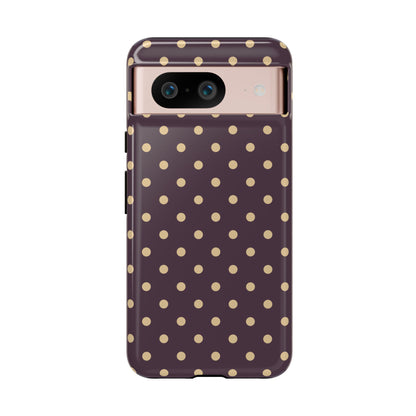 Purple with Yellow Dot Pattern Phone Case