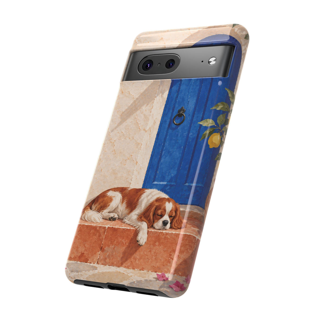 Cavalier King Charles Spaniel Blue Door Siesta Phone Case - Multicolor Phone Case