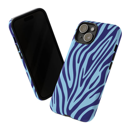 Boutique Sky Blue Tiger Print Phone Case