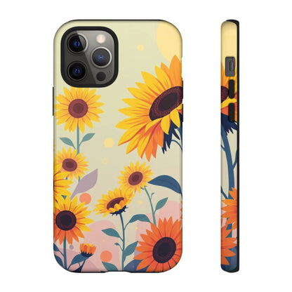 Modern Flat Sunflower Design Phone Case - Multicolor Phone Case - iPhone 12 Pro / Glossy