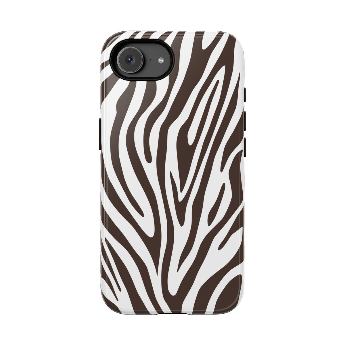 Graphic Brown Tiger Print Phone Case - Brown Phone Case - iPhone 17e / Glossy