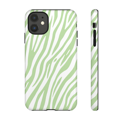Mint Tiger Print Phone Case