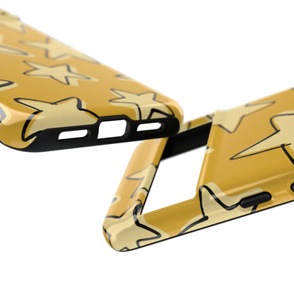 Golden Yellow Doodle Star Phone Case