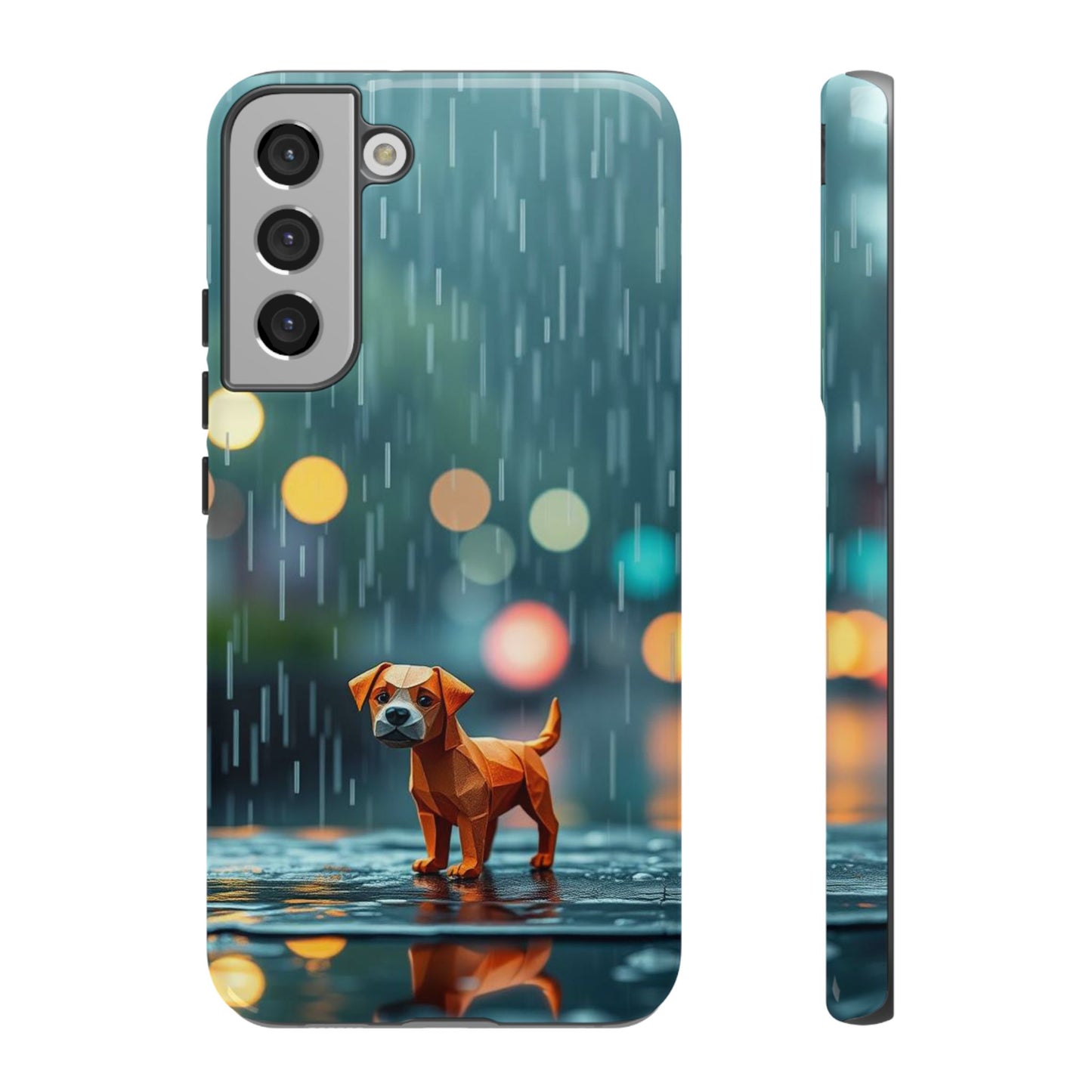 Samsung Galaxy S22 Plus / Glossy Phone Case - Origami ’Soggy Dog’ Design Phone Case