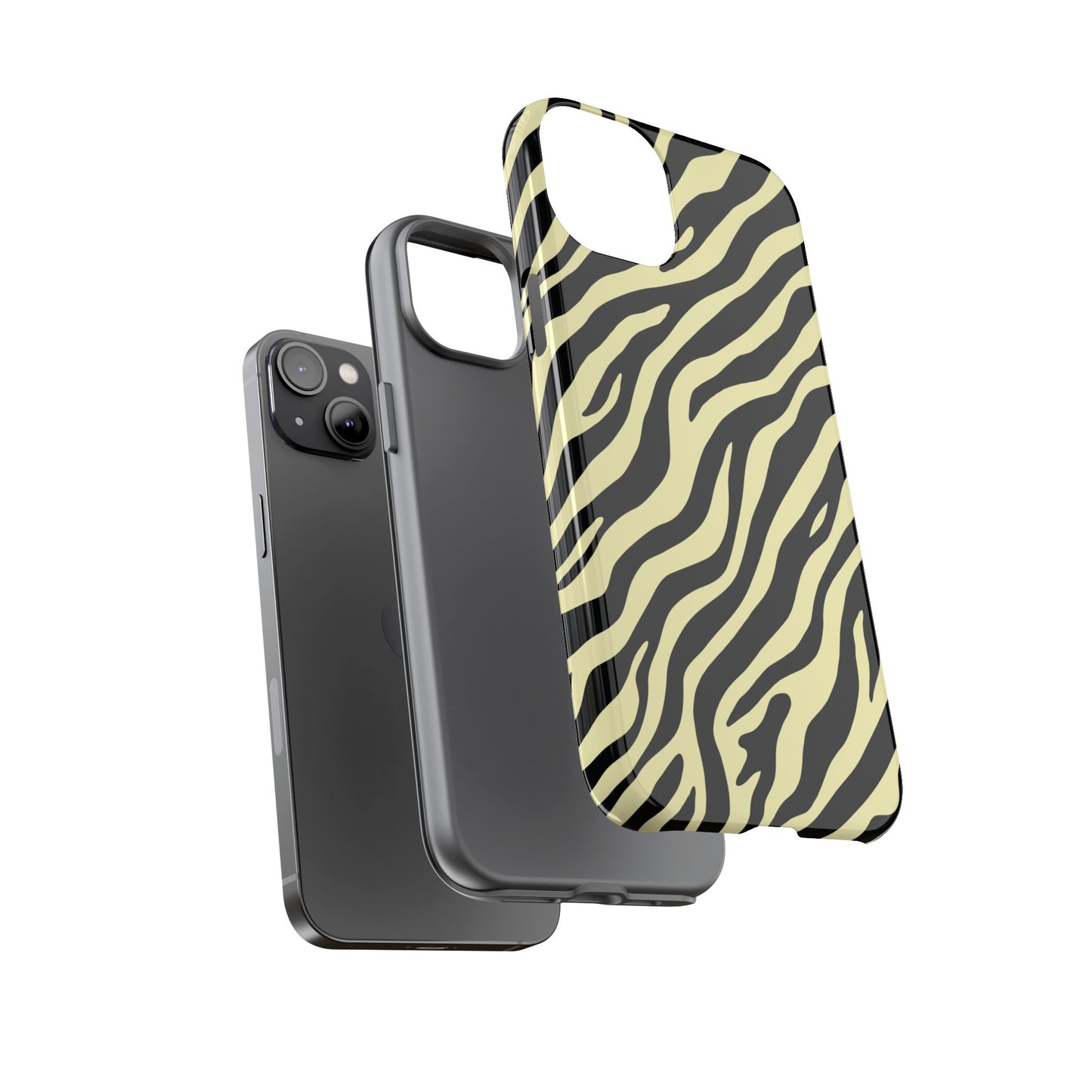 Stylish Neutral Zebra Print Phone Case