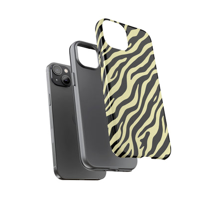 Stylish Neutral Zebra Print Phone Case