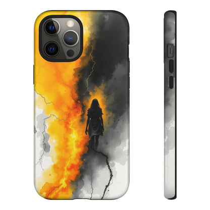 iPhone 12 Pro Max / Glossy Phone Case - Watercolour Gothic Silhouette of a Woman Phone Case
