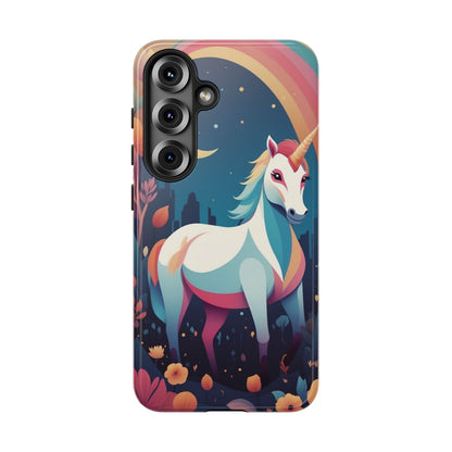 Stylised Unicorn & Rainbow Design Phone Case - Multicolor Phone Case - Samsung Galaxy S25 / Glossy