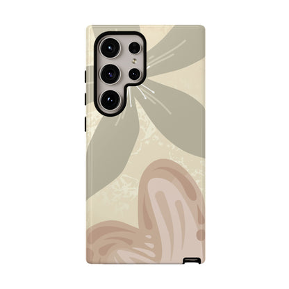 Samsung Galaxy S24 Ultra / Glossy Phone Case - ’Hibiscus Heart Pattern’ Phone Case
