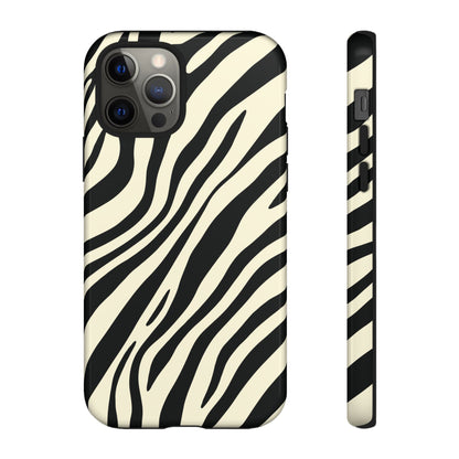 Modern Neutral Zebra Print Phone Case