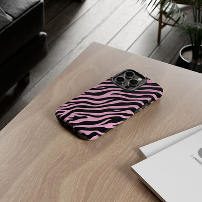 Stylish Blush Zebra Print Phone Case
