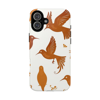 iPhone 16 Plus / Glossy Phone Case - Abstract Bird Pattern Phone Case