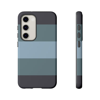 Shades of Blue Horizontal Stripe Pattern Phone Case - Blue Phone Case - Samsung Galaxy S23 / Glossy