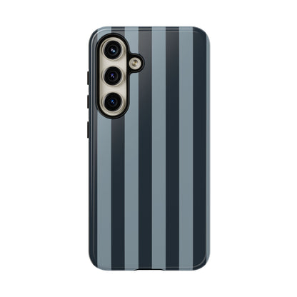 Dark Blue Stripe Pattern Phone Case - Blue Phone Case - Samsung Galaxy S24 / Glossy