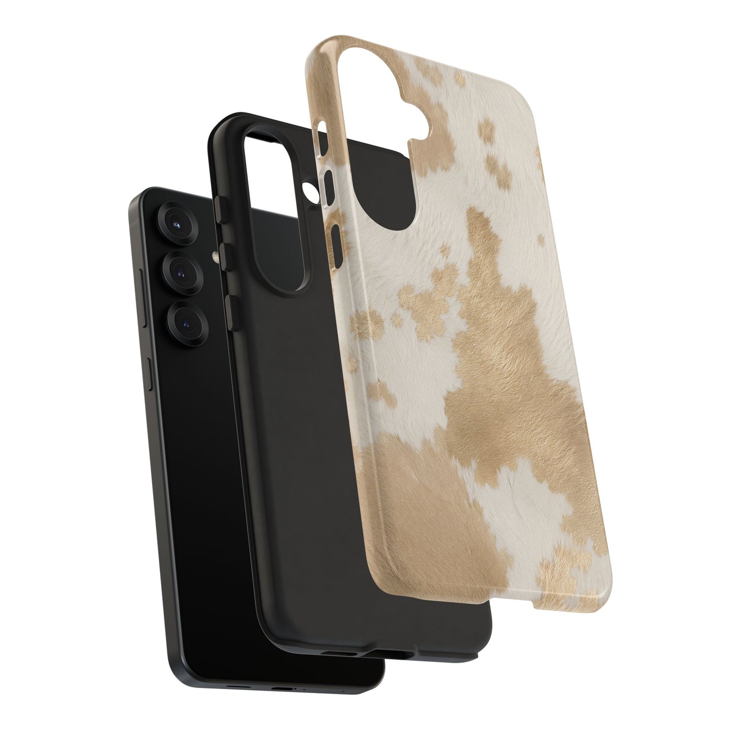 Elegant Champagne Cow Print Phone Case