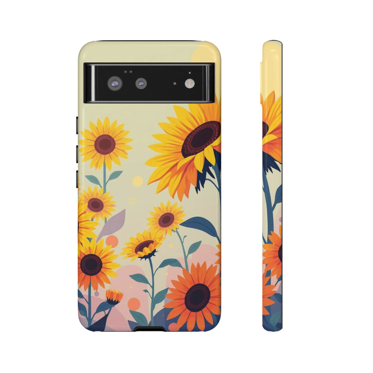 Modern Flat Sunflower Design Phone Case - Multicolor Phone Case - Google Pixel 6 / Glossy