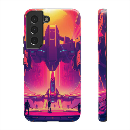 Samsung Galaxy S22 / Glossy Phone Case - Alien Landing Pad Design Phone Case