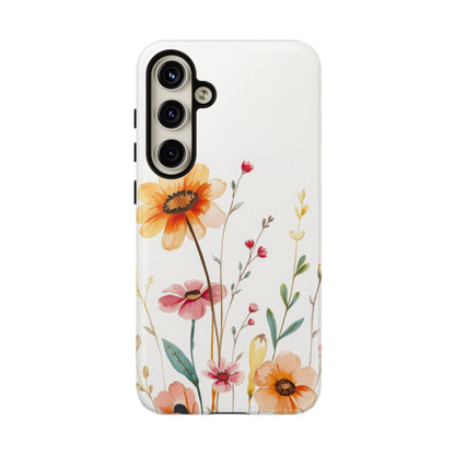 Boho Chic Watercolour Wild Blooms Pattern Phone Case - Multicolor Phone Case - Samsung Galaxy S24 Plus / Glossy