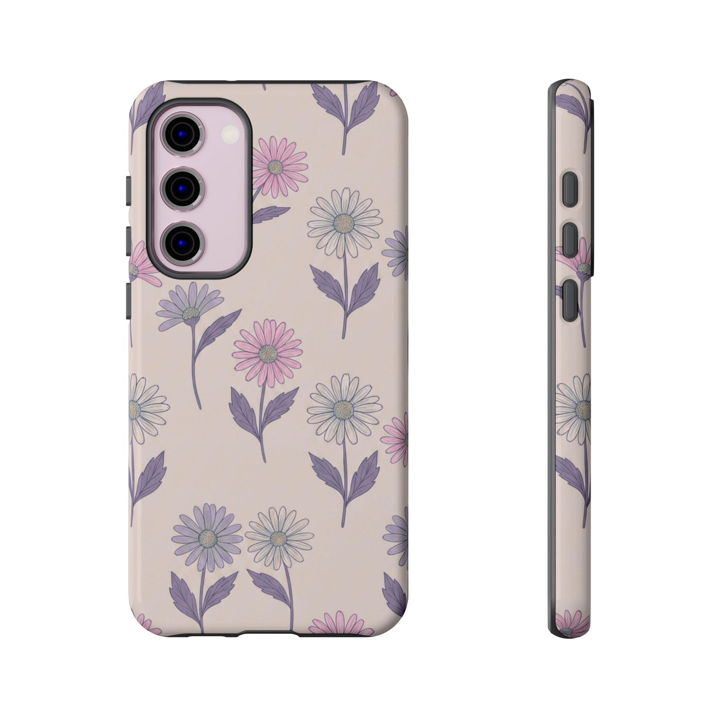 Pretty Pink & Purple Daisy Pattern Phone Case