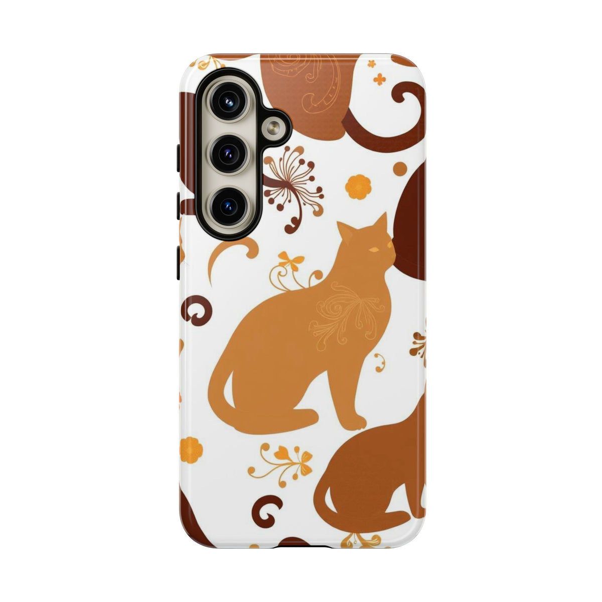 Abstract Cat Pattern Phone Case - Multicolor Phone Case - Samsung Galaxy S24 / Glossy