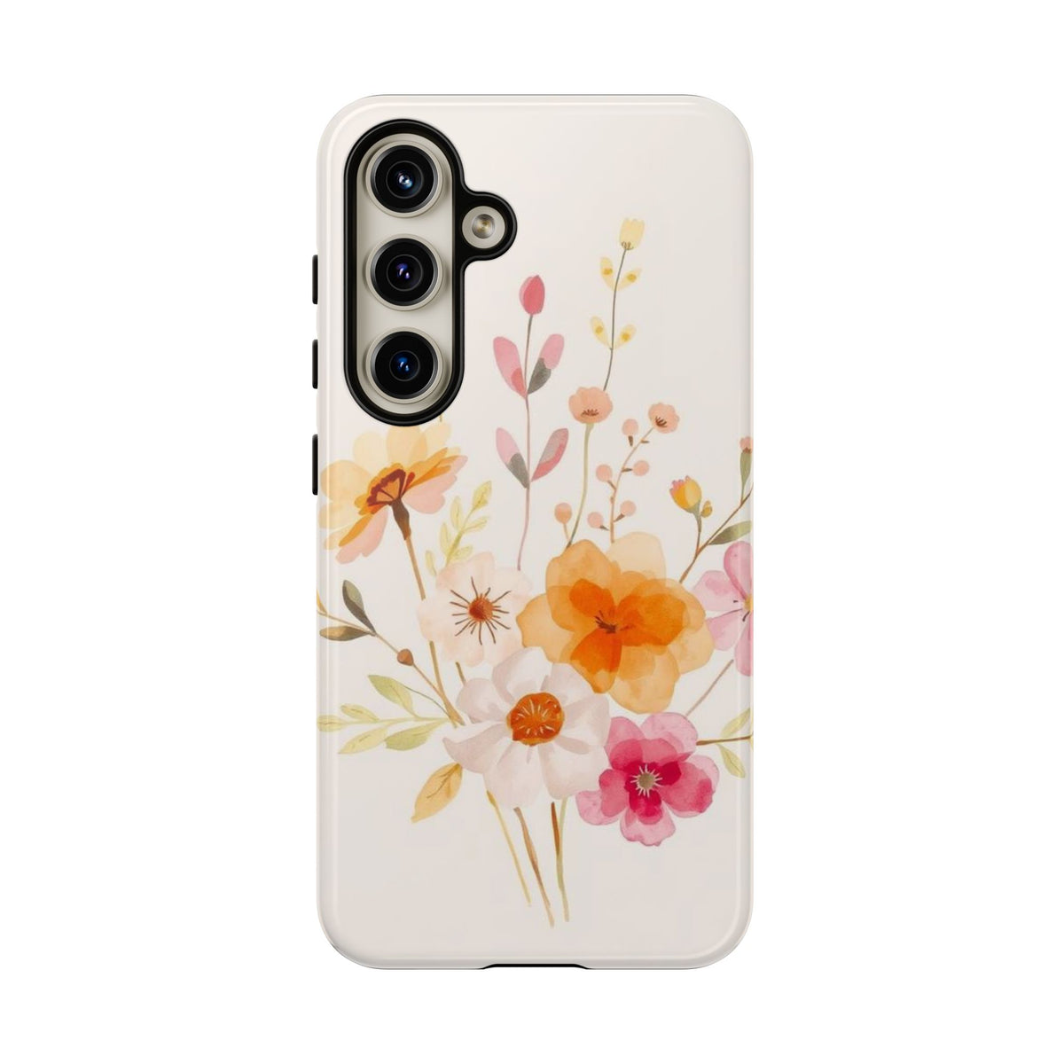 Boho Chic Watercolour Flower Pattern Phone Case - Multicolor Phone Case - Samsung Galaxy S24 / Glossy