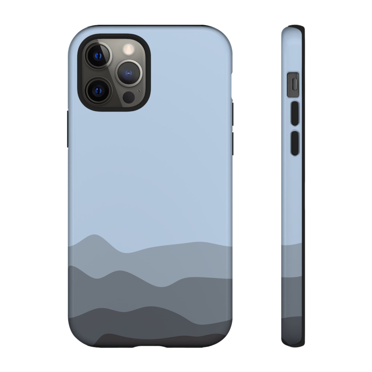 Blue Abstract Waves Protective Phone Case - Blue Phone Case - iPhone 12 Pro / Glossy