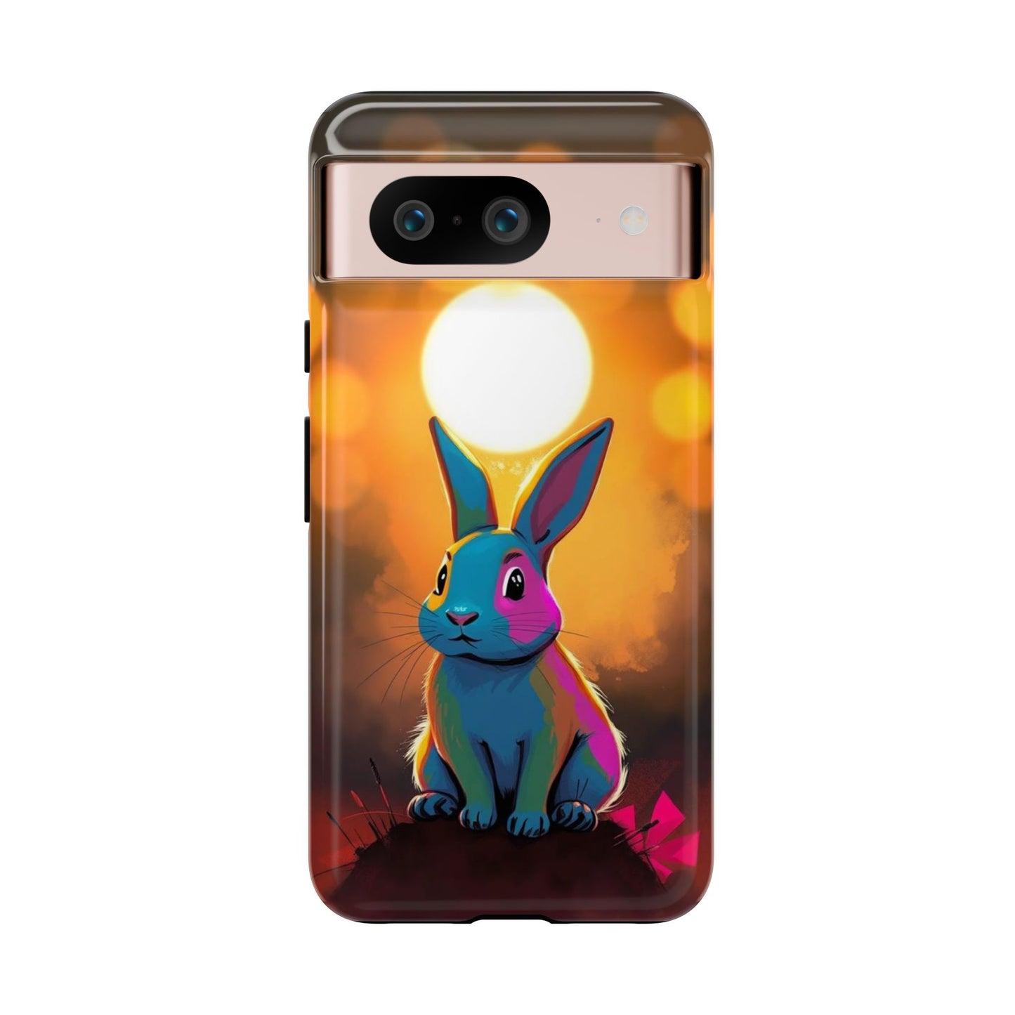 Google Pixel 8 / Glossy Phone Case - Pop Art Rabbit Design Phone Case