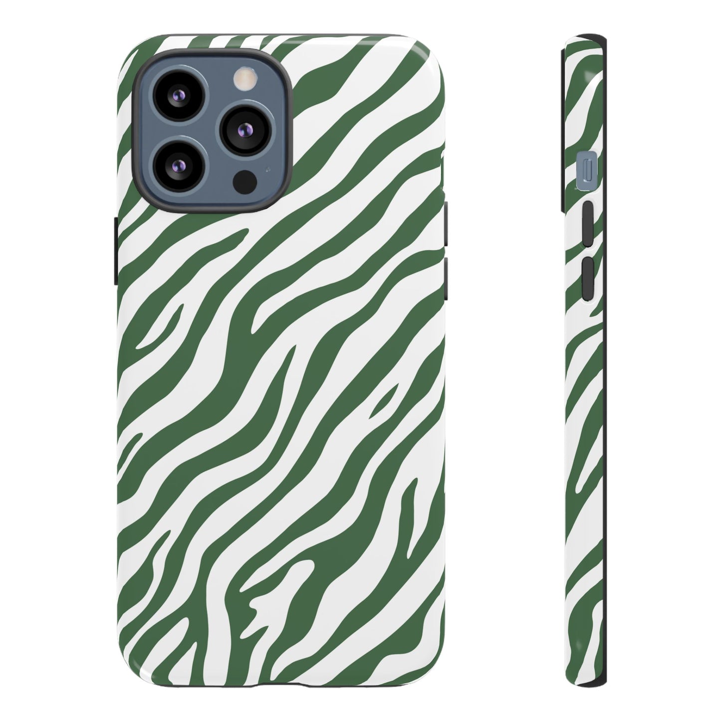 Stylish Sage Zebra Print Phone Case