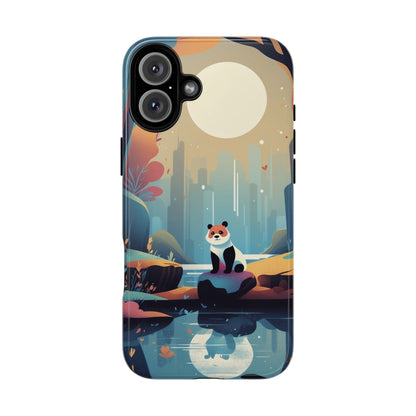 iPhone 16 Plus / Glossy Phone Case - Stylised Panda Design Phone Case