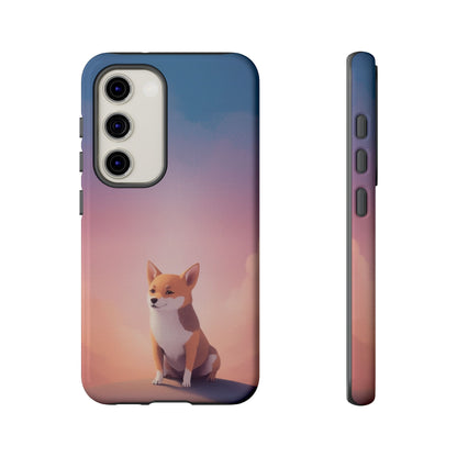 Samsung Galaxy S23 / Glossy Phone Case - Cute Dog & Cloud Design ’Good Doggo’ Phone Case