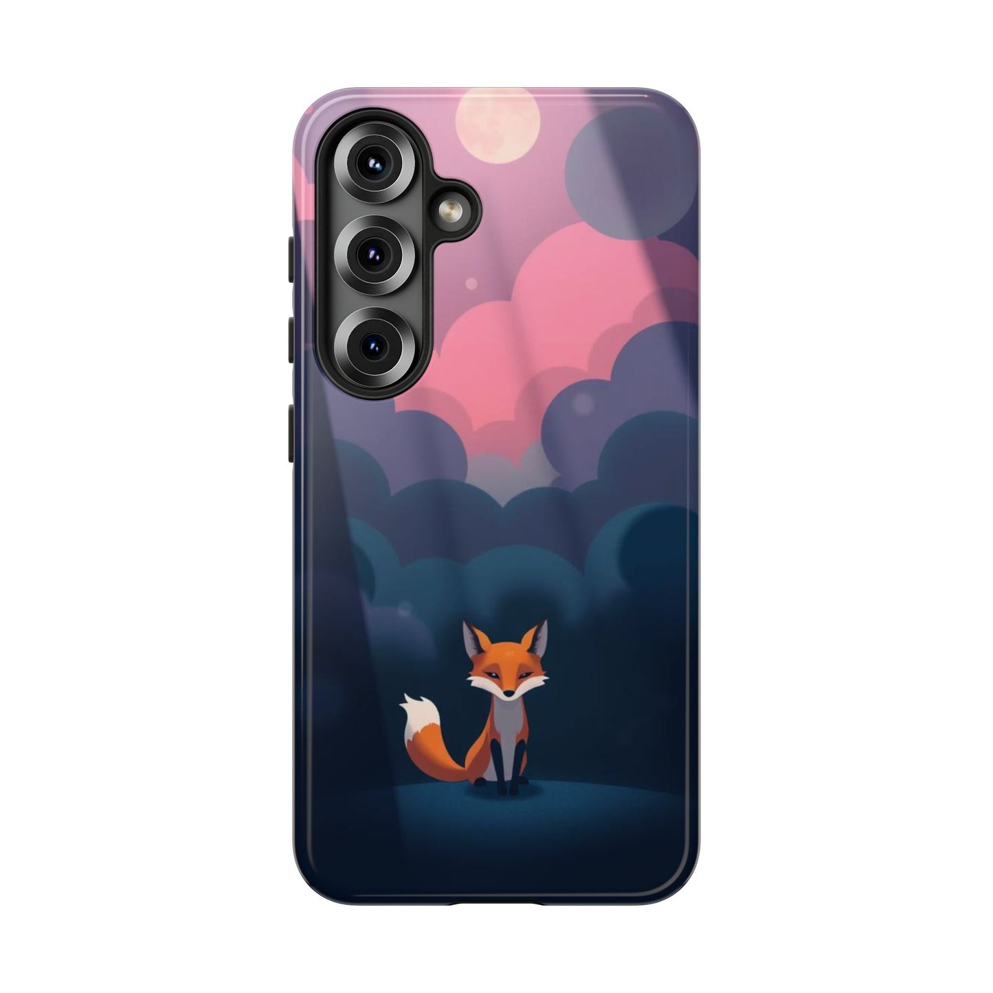 Samsung Galaxy S25 / Glossy Phone Case - Moody Pop Art Fox Design Phone Case