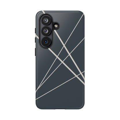Abstract Blue with Beige Lines Phone Case - Blue Phone Case - Samsung Galaxy S26 / Glossy