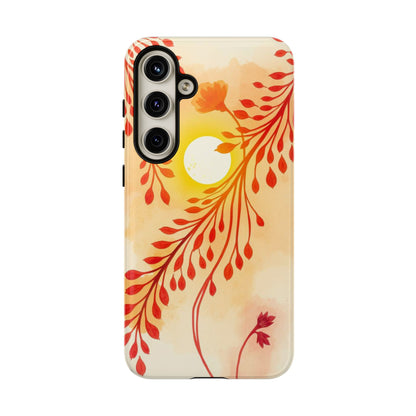 Samsung Galaxy S24 Plus / Glossy Phone Case - Boho Chic Watercolour Sunset Design Phone Case