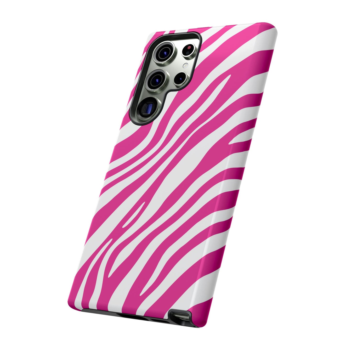 Modern Hot Pink Zebra Print Phone Case