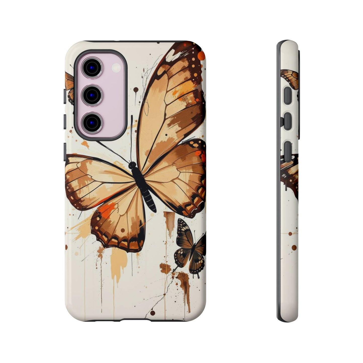 Acrylic Style Butterflies Design Phone Case