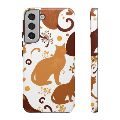 Samsung Galaxy S22 Plus / Glossy Phone Case - Abstract Cat Pattern Phone Case