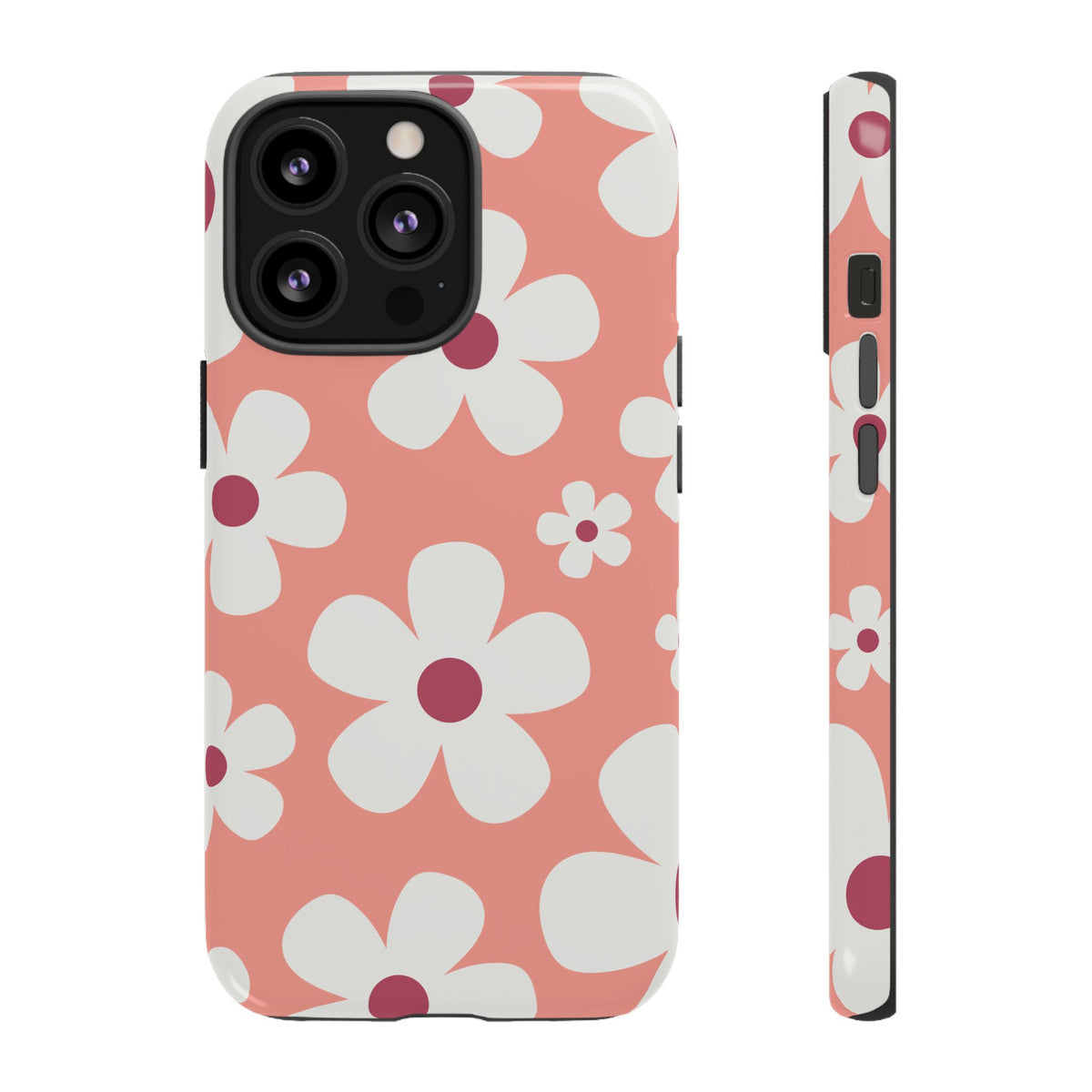 Cute Pink Daisy Pattern #2 Phone Case - Pink Phone Case - iPhone 13 Pro / Glossy