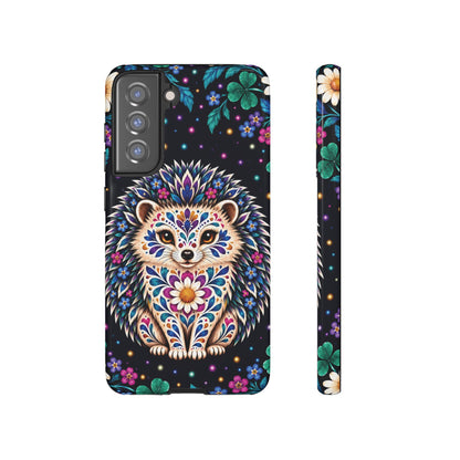 Vibrant Purple and Teal Calavera Hedgehog Phone Case - Multicolor Phone Case - Samsung Galaxy S21 FE / Glossy