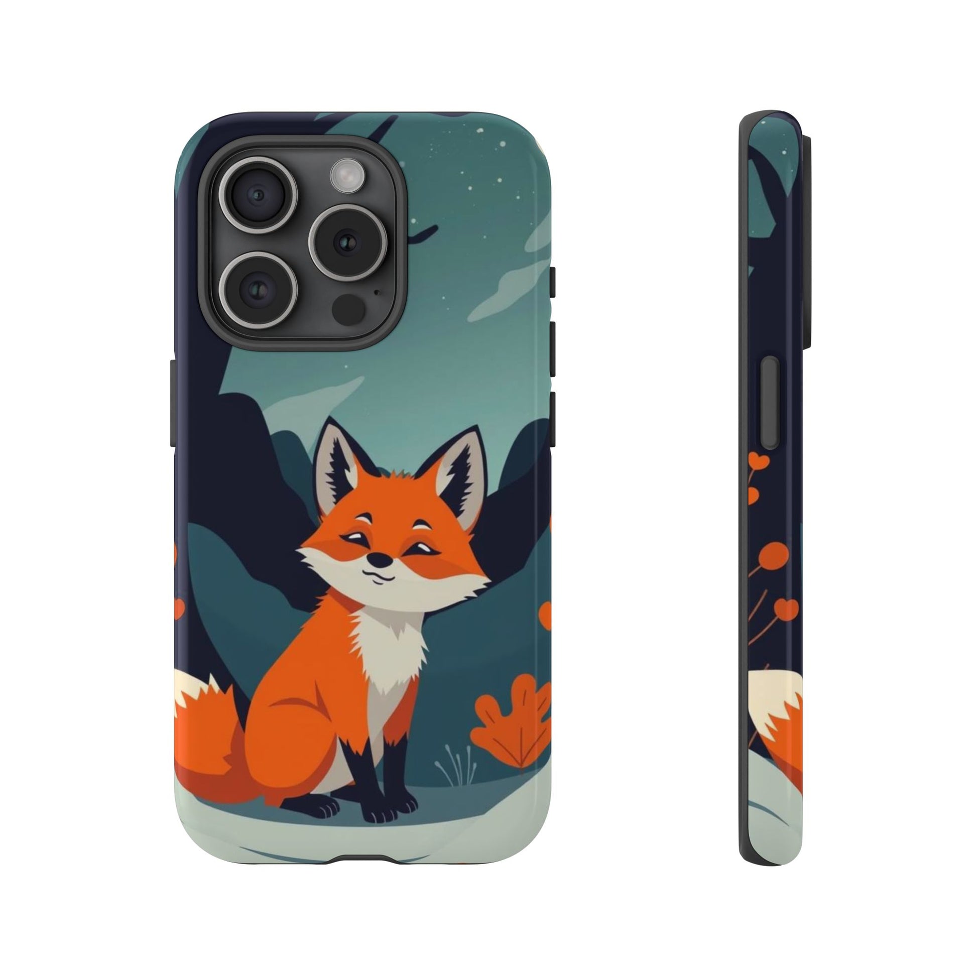 Cute Fox Design Phone Case - Multicolor Phone Case - iPhone 15 Pro / Glossy
