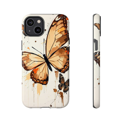 iPhone 14 Plus / Glossy Phone Case - Acrylic Style Butterflies Design Phone Case