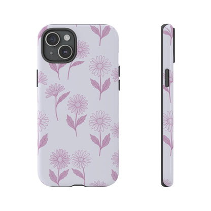 Pretty Lilac Daisy Pattern Phone Case