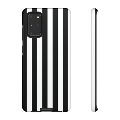 Simple Black & White Stripe Pattern Phone Case - White Phone Case - Samsung Galaxy S20+ / Glossy