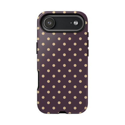 Purple with Yellow Dot Pattern Phone Case